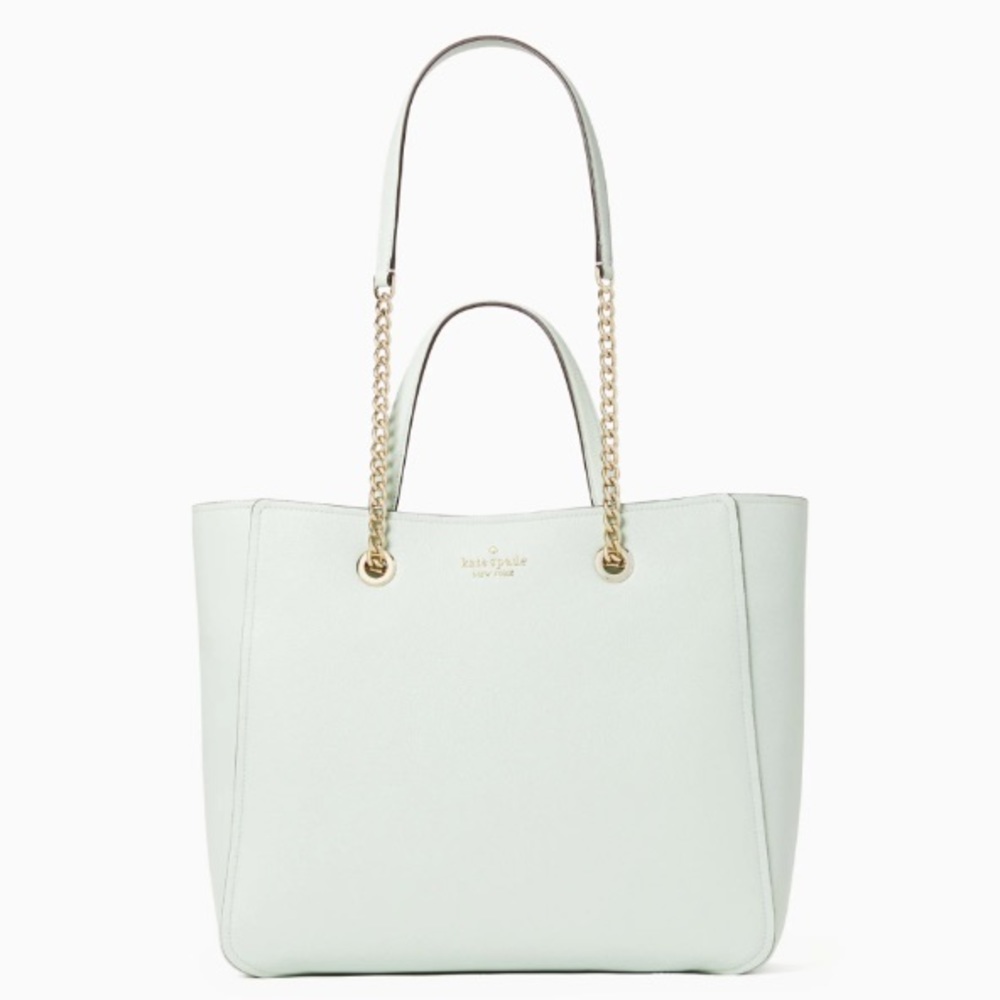 ♠️Kate Spade Infinite Pebbled Leather Large Tote Bag, Crystal Blue Green NWT